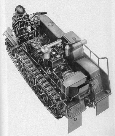 Cut out drawing of the Kettenkrad